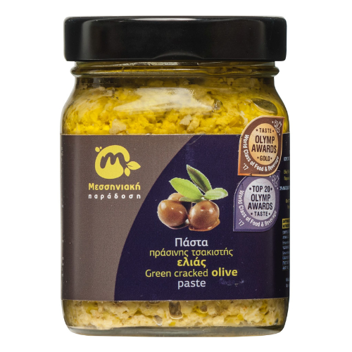 Paste aus grünen Oliven mit Throubi