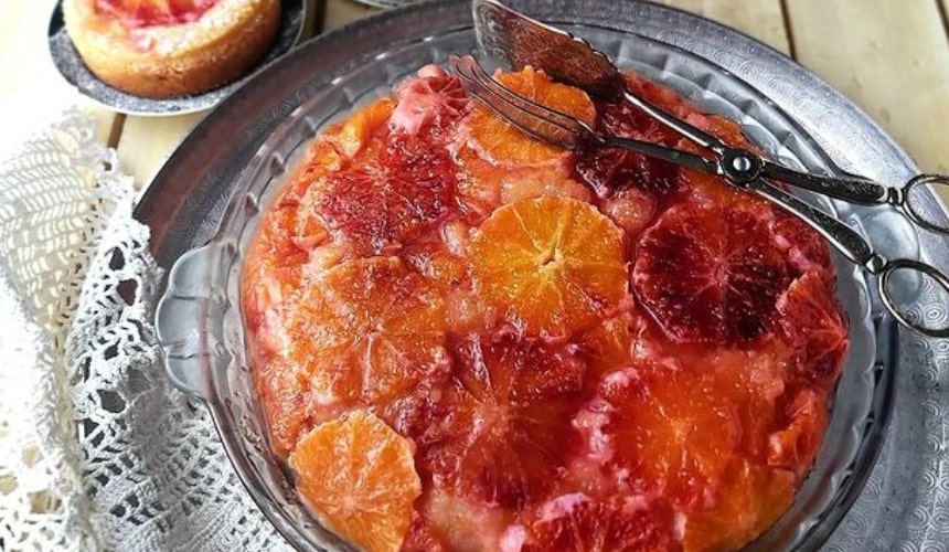Kirschkuchen mit Orangenchutney
