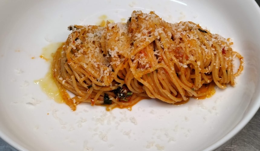Spaghetti mit Spinatpastete